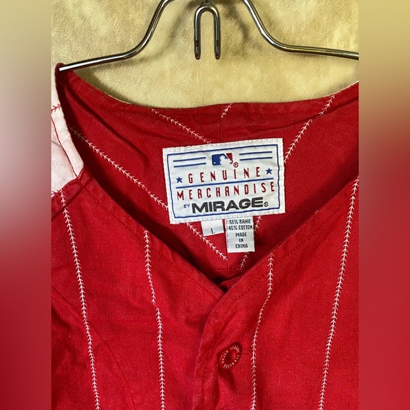 VTG MLB Texas Rangers Red White Jersey #7 Genuine Merchandise Mirage Large - Picture 6 of 11